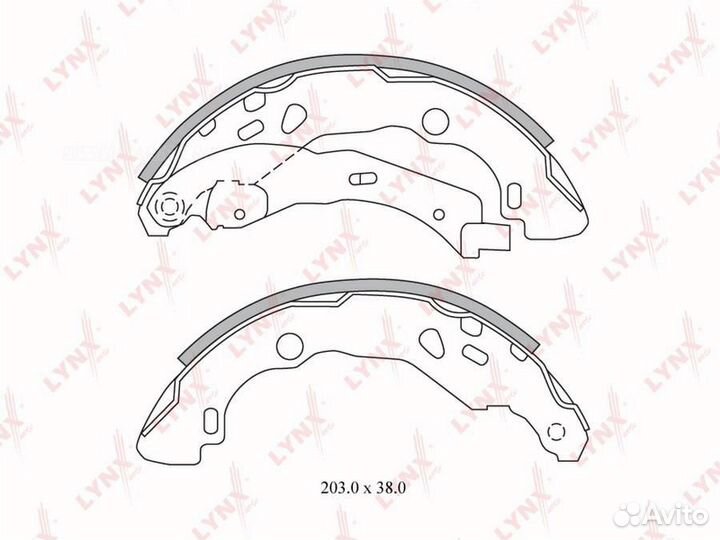 Lynxauto BS-6300 Колодки тормозные барабанные зад