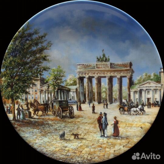 Винтаж Городские ворота декоративные тарелки супер