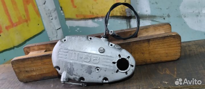 Левая крышка двигателя Ш 58 мопед Рига