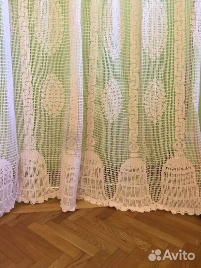 Шторы вязаные крючком. Скатерти