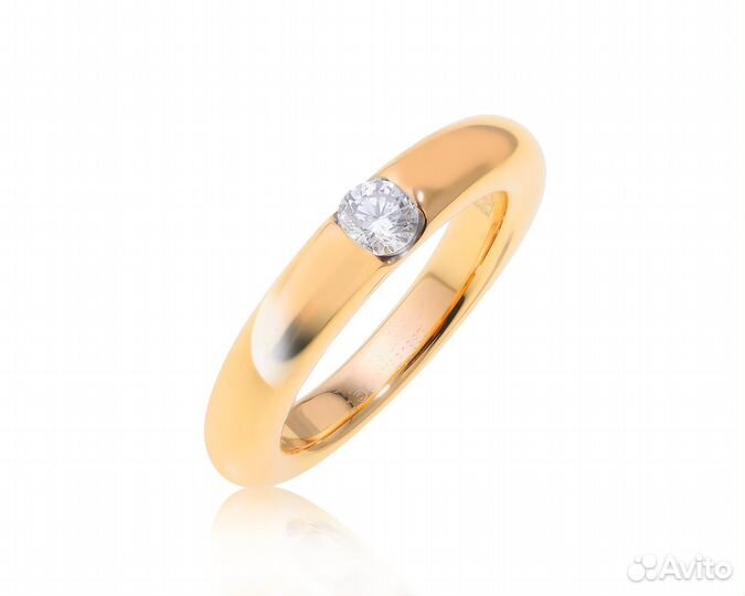 Золотое кольцо Cartier Solitaire