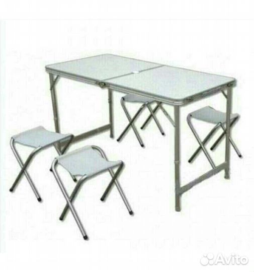 Стол складной туристический со стульями 4шт