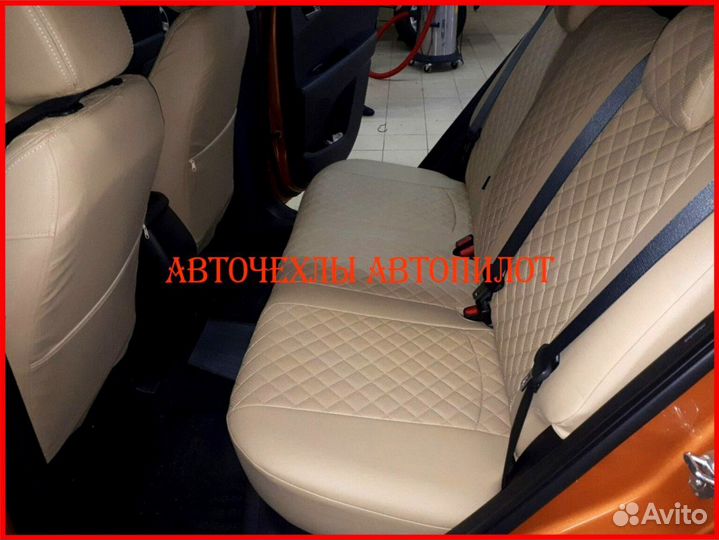 Чехлы Автопилот Hyundai Creta 2 из экокожи бежевые