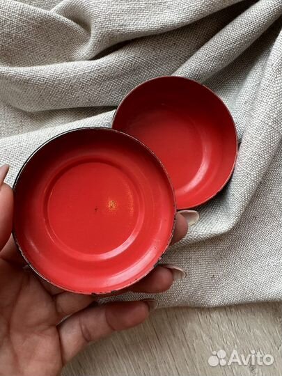 Шкатулка металлическая СССР / ручная роспись