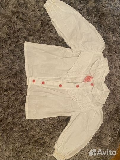 Белая блузка рубашка для девочки