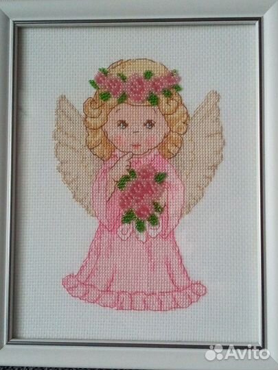 Картина крестиком и бисером «Ангел»