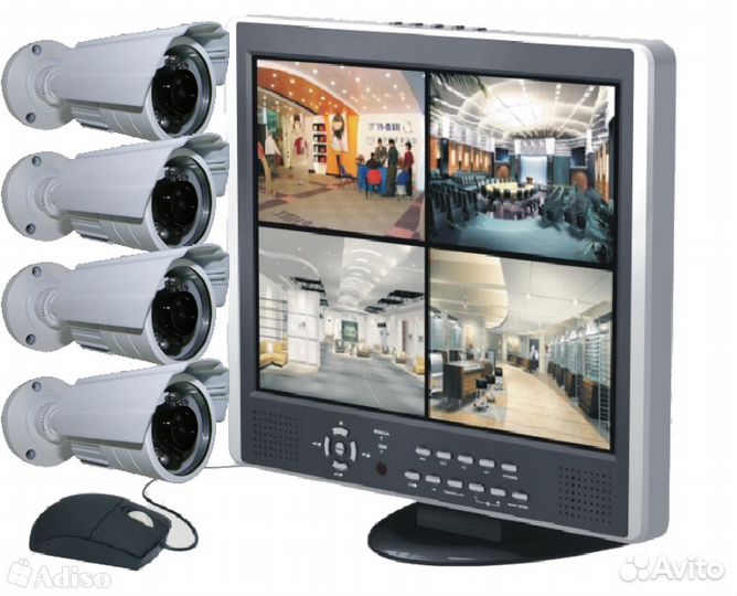 Установка видеонаблюдения.видеодомофоны.скуд