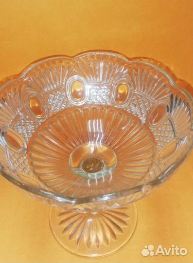 Советская вазочка конфетница креманка стеклянная
