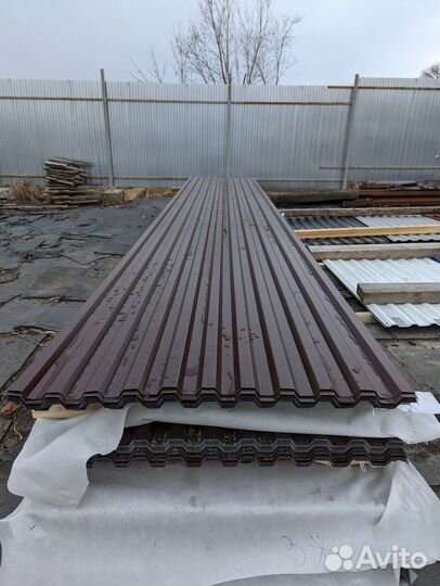 Профнастил С21 шоколад 8017 6 метров толщина 0.7