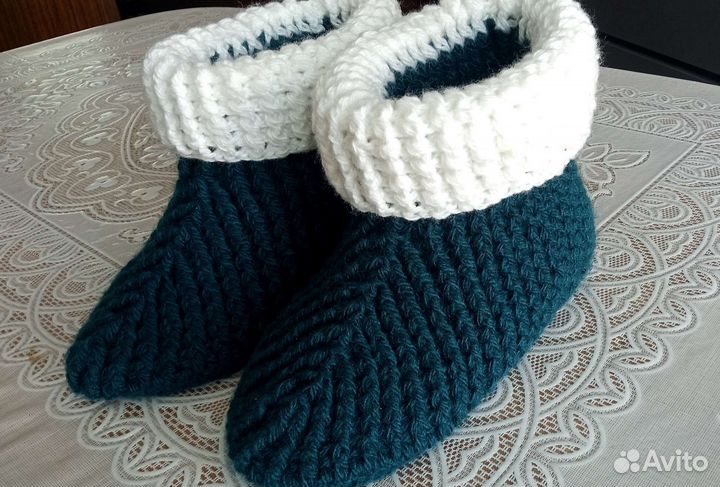 Тапочки вязаные крючком на заказ