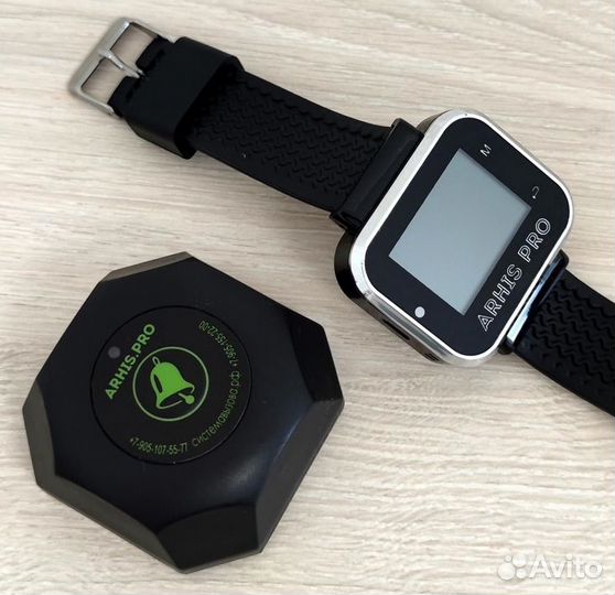 Кнопка вызова официанта модель Бургер с часами