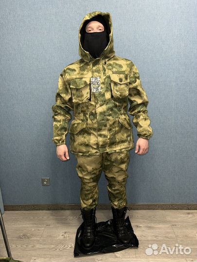 Костюм новый горка 8 на флисе светло-зеленый мох