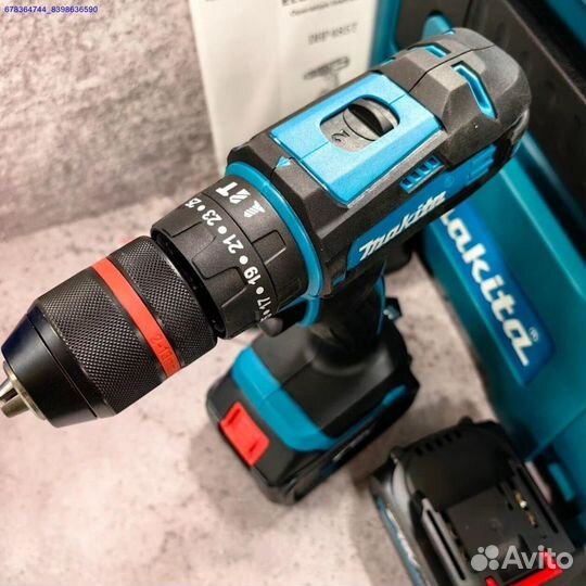 Шуруповерт Makita 18V ударный Щёточный + 2 аккум