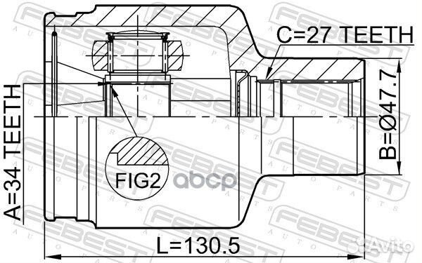 ШРУС ssangyong kyron 05-12/actyon 01-09/rexton 02