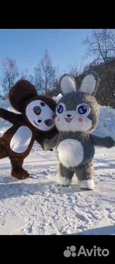 Ростовая кукла Белый Медведь, Чебурашка, Зайка