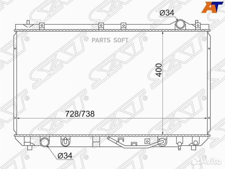 Радиатор Toyota Camry (XV20) 96-02 / Lexus ES300 9