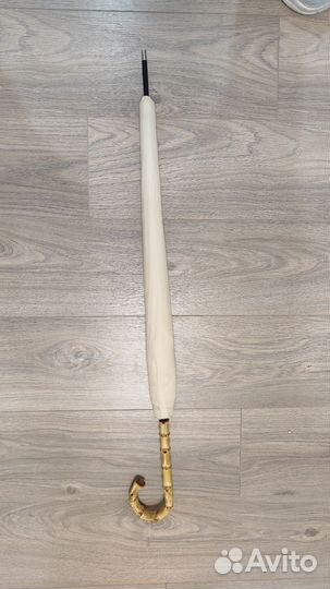 Белый зонт трость