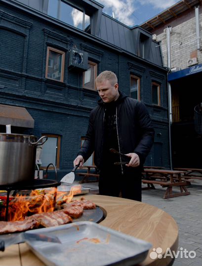 Мангальная зона, гриль стол