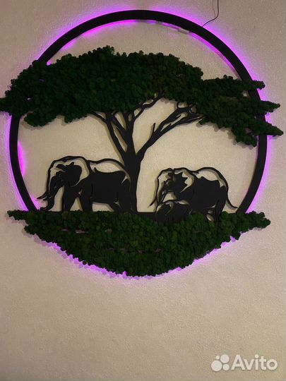 Панно картина светильник