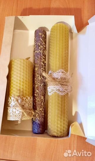 Свечи медовые из натуральной вощины