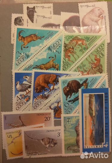 Марки флора и фауна 1960-1980 193шт