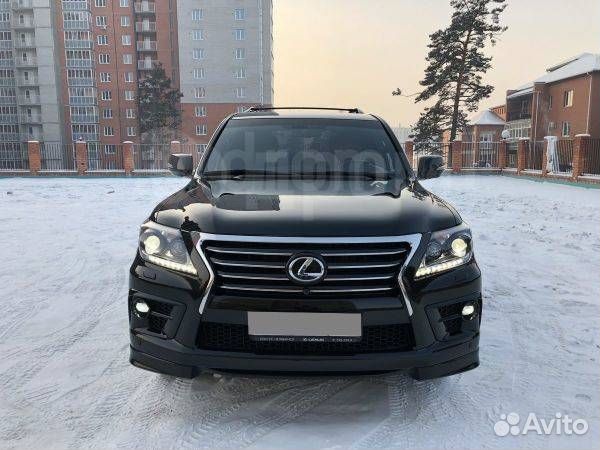 Фары Lexus LX570 Рестайлинг(Черные) Anniversary Ed