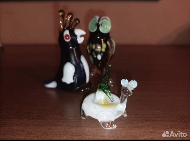 Фигурки из цветного стекла СССР