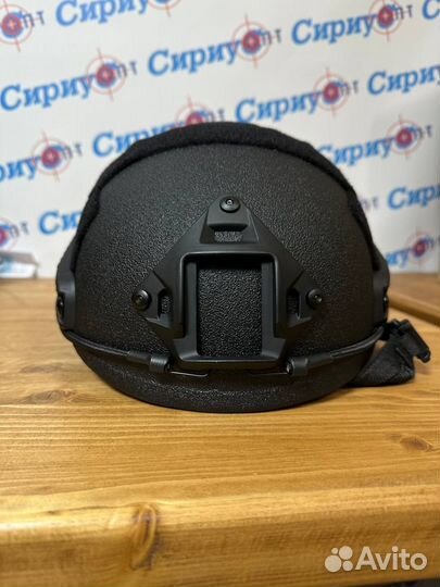 Шлем тактический черный без ушей Бр1, Бр2