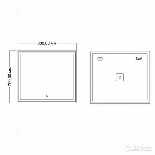 Зеркало mixline Минио 800*700 545275 Хром