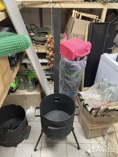 Печь для казана с трубой 16 литров