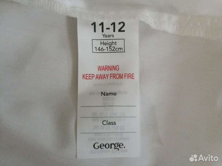 Рубашка белая George, 146 см