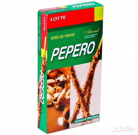 Соломка Pepero Almond 36г lotte KF RUS