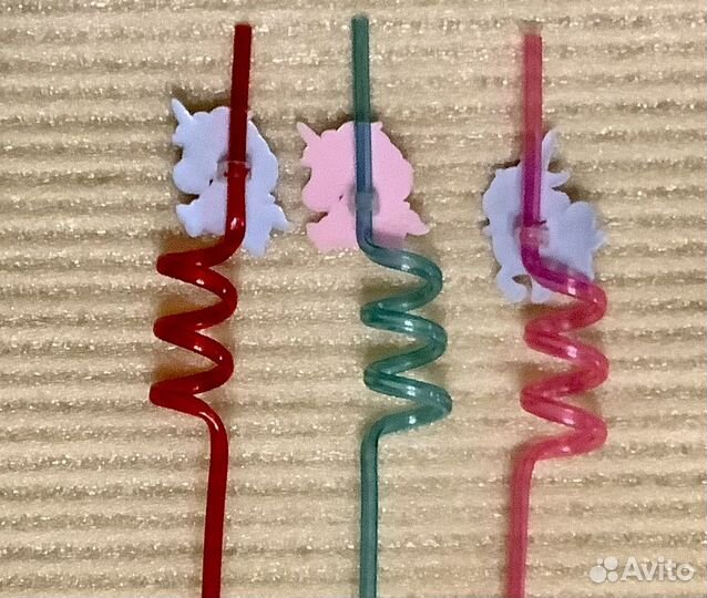 Трубочки для напитков с Единорогами фигурные