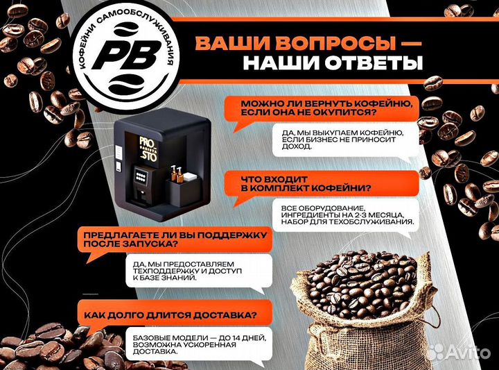 Кофейня самообслуживания с удобным функционалом