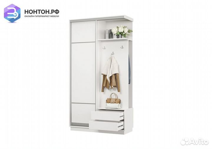 Прихожая-купе Субра мини белая