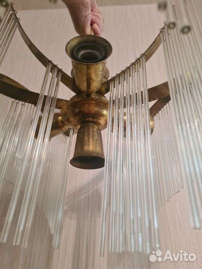 Хрустальная люстра СССР винтажная