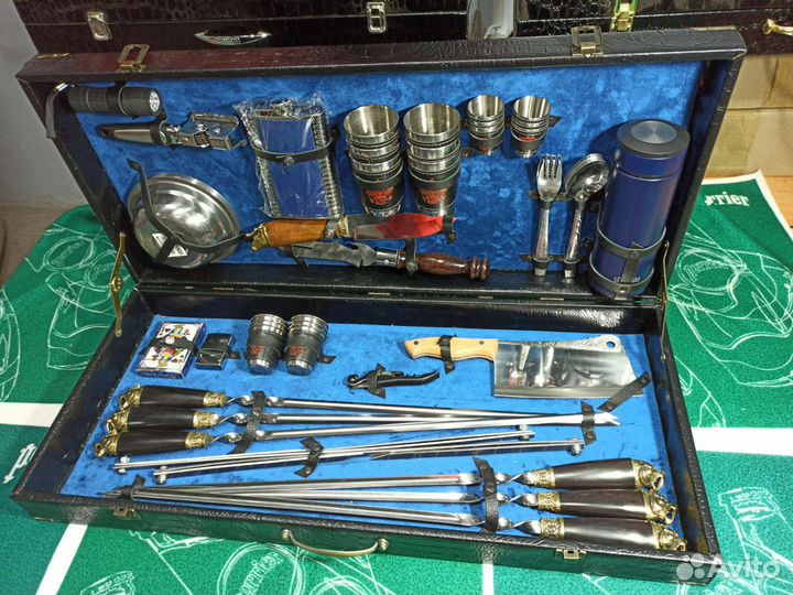 Набор для шашлыка в подарочном кейсе