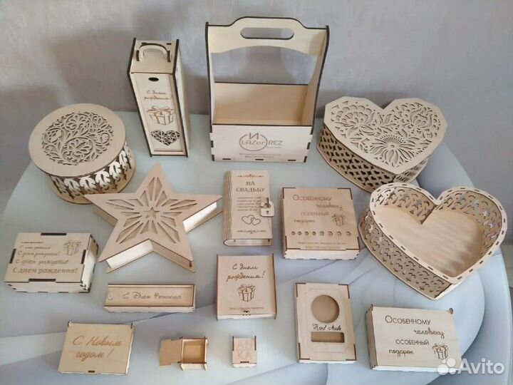 Коробка подарочная деревянная