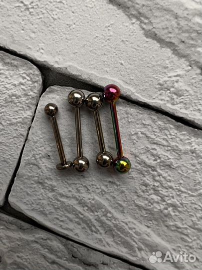 Штанги для пирсинга 4 шт новые