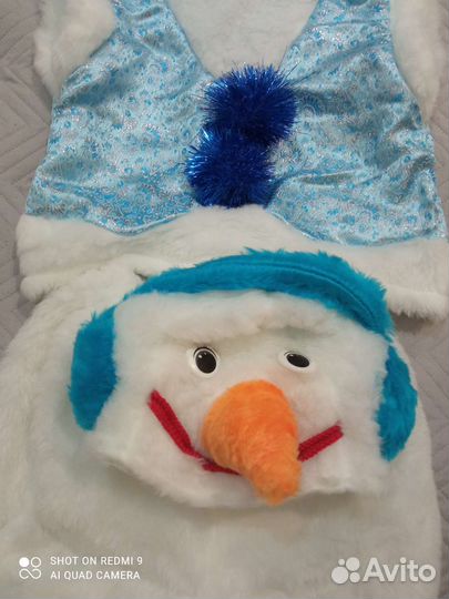 Новогодний костюм для мальчика зайчик, снеговик