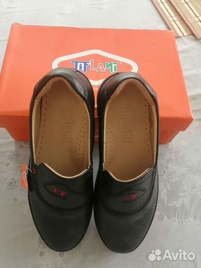 Туфли школьные на мальчика 35р кожаные