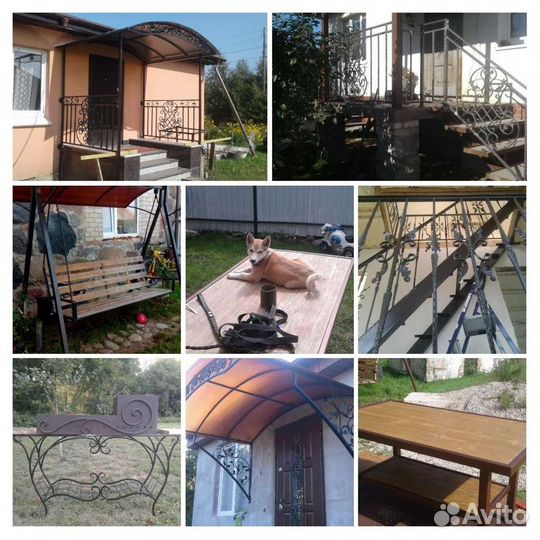 Навесы, садовая мебель в стиле лофт