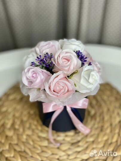 Букет из мыльных роз цветы из мыла