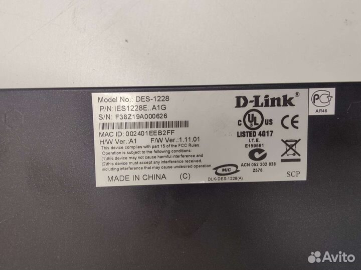 Коммутатор D-link DES-1228 24порта