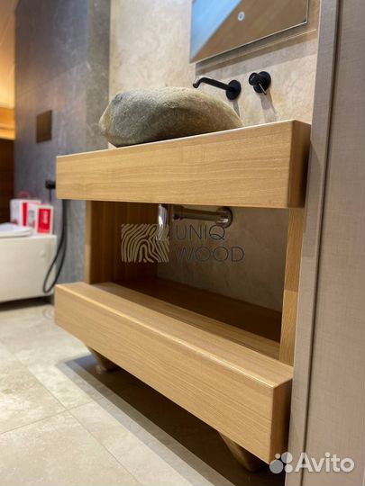 Тумба под раковину из дерева лофт