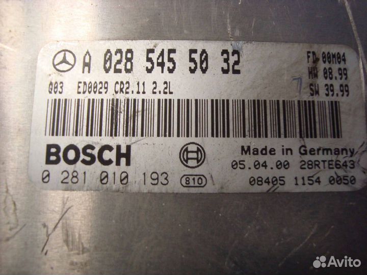 Блок управления двигателем W210 M611 A0285455032