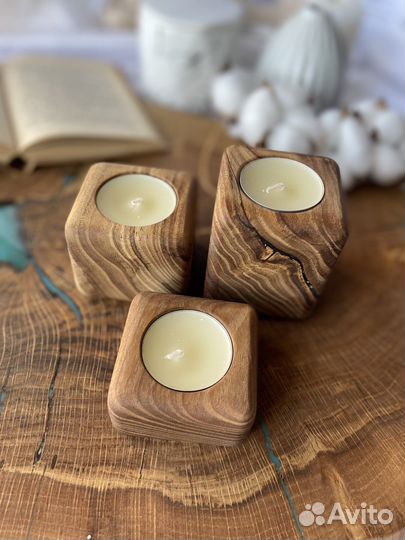 Подсвечники из дерева