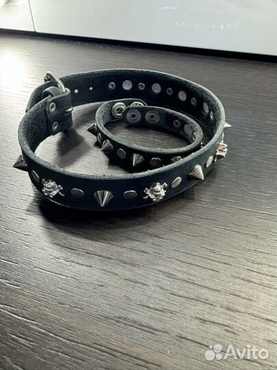Чокер кожаный