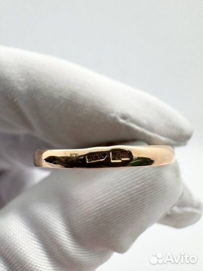 Золотое кольцо с фианитом 17,5р