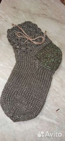Носки ручной вязки шерстяные